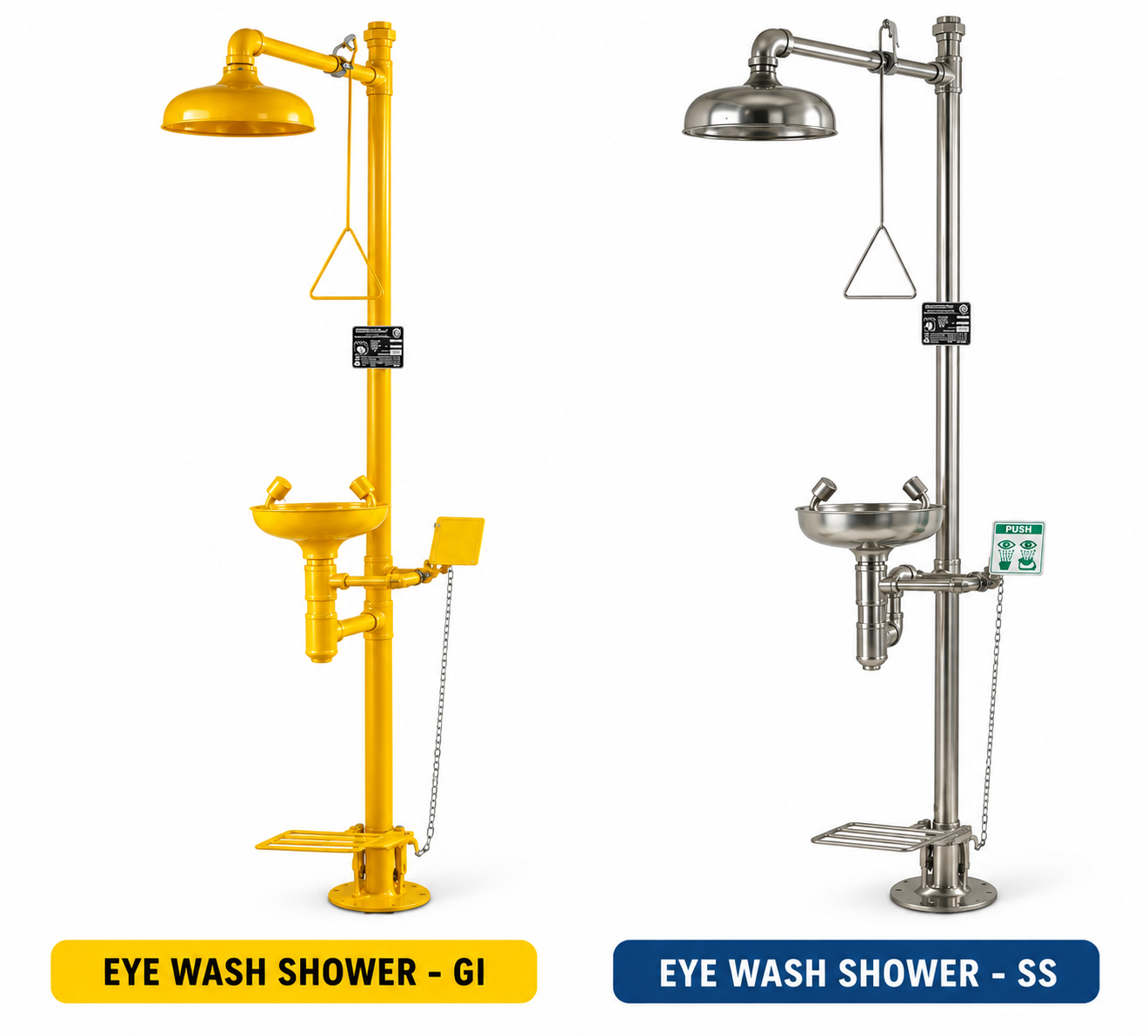 Eye Wash Shower (GI, SS)